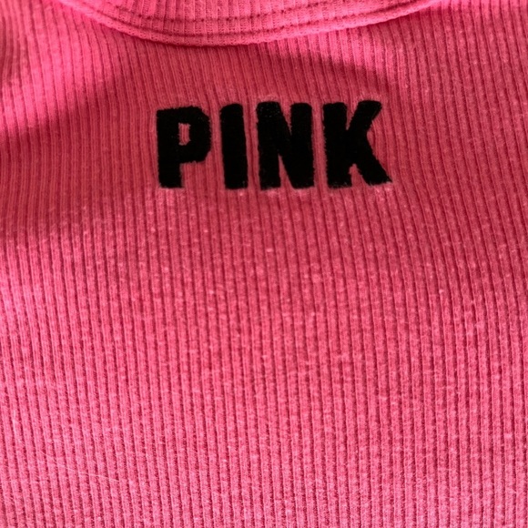 Victoria’s Secret Pink Tank Top XS Ribbed Embroidered - Picture 4 of 5